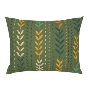 Olive Dash & Leaf Stripe Pillow.jpeg