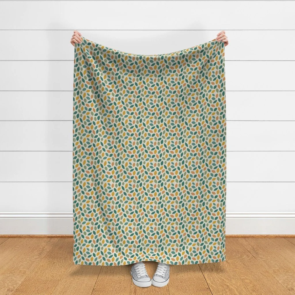 Tiny Leaf Toss Light Throw Blanket.jpeg