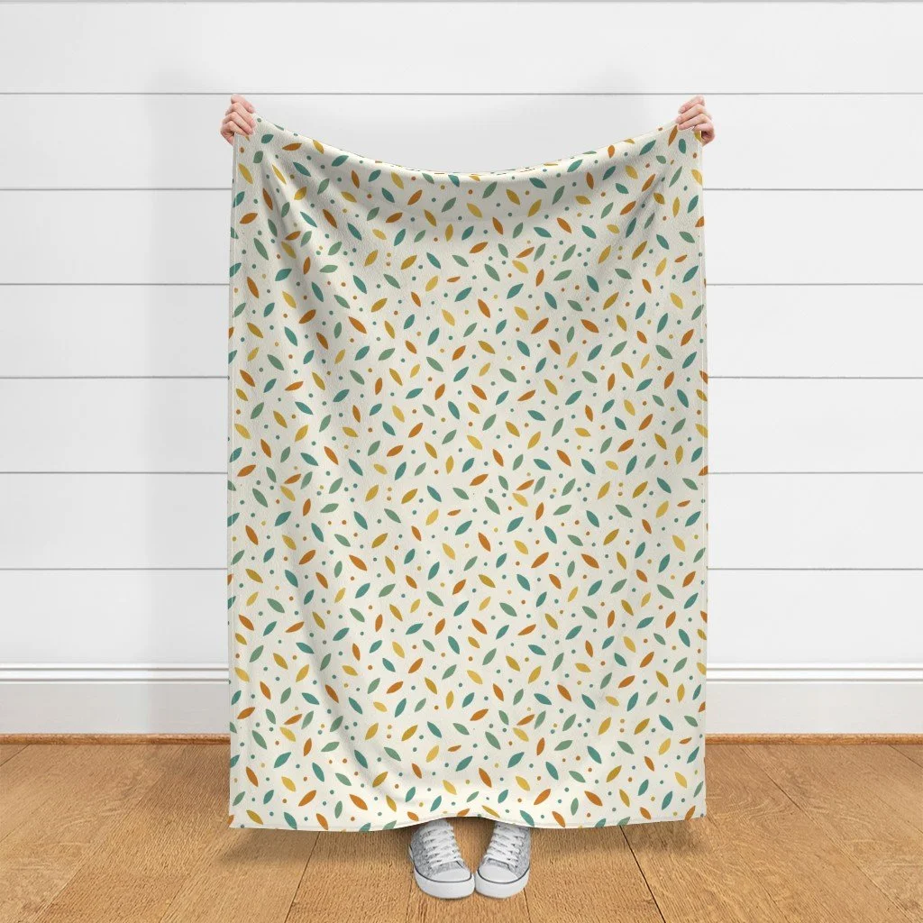 Leaf Confetti Scatter Throw Blanket.jpeg
