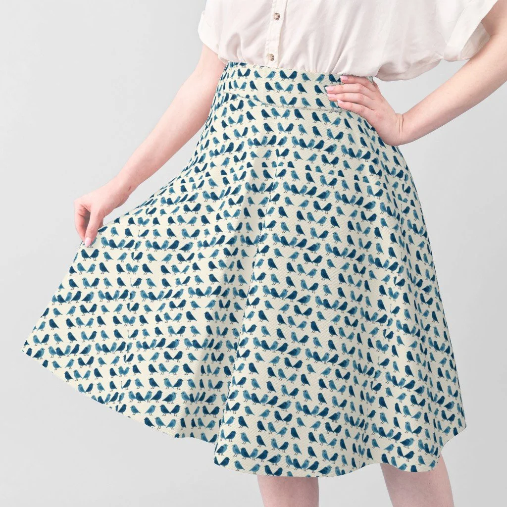 Blue Bird Clusters Small Fabric