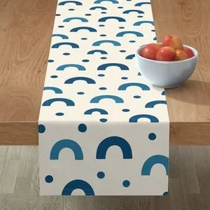 Blue Arches & Dots Toss Table Runner.jpeg