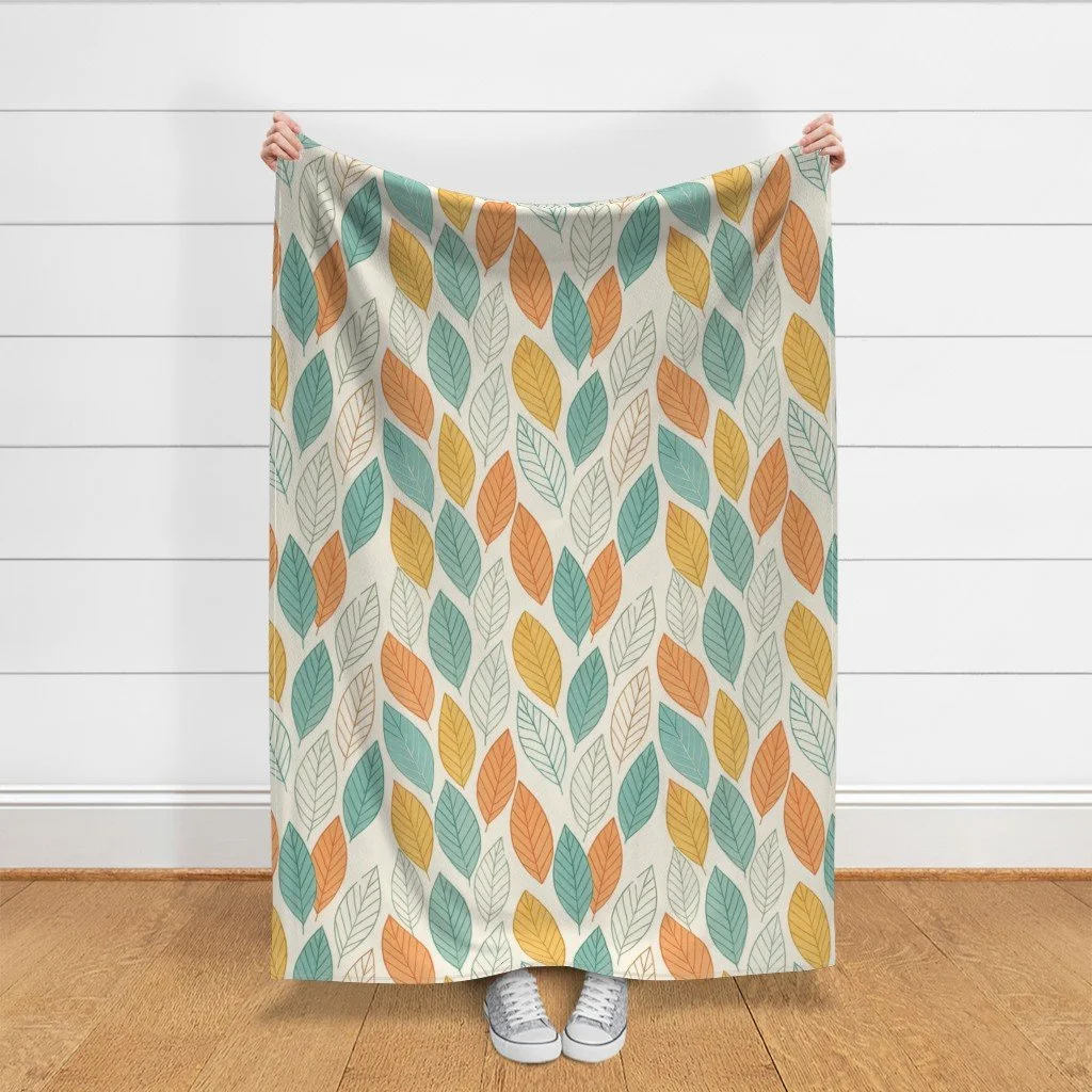 Layered Line Leaves Throw Blanket.jpeg