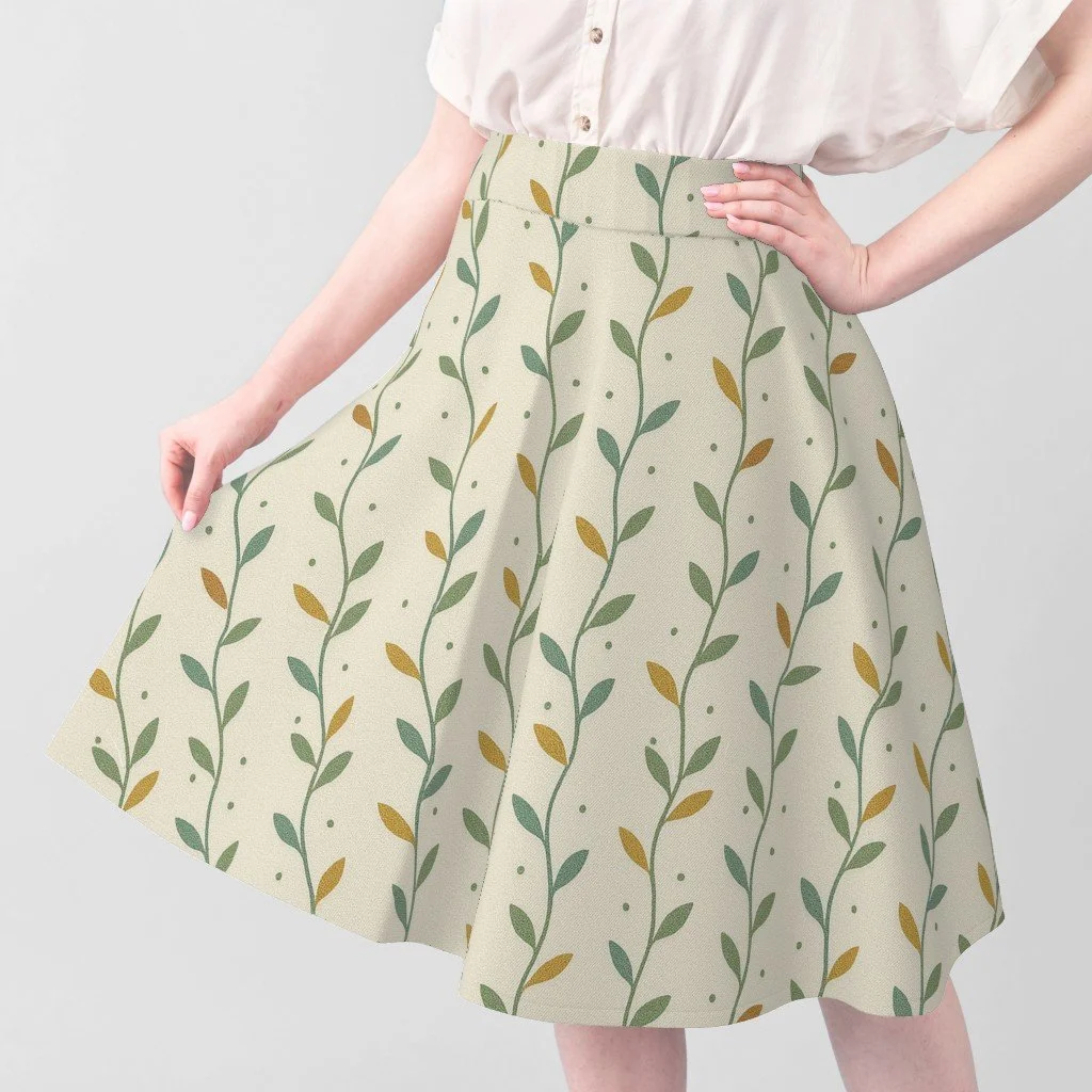 Vertical Botanical Stripe Akirt.jpeg