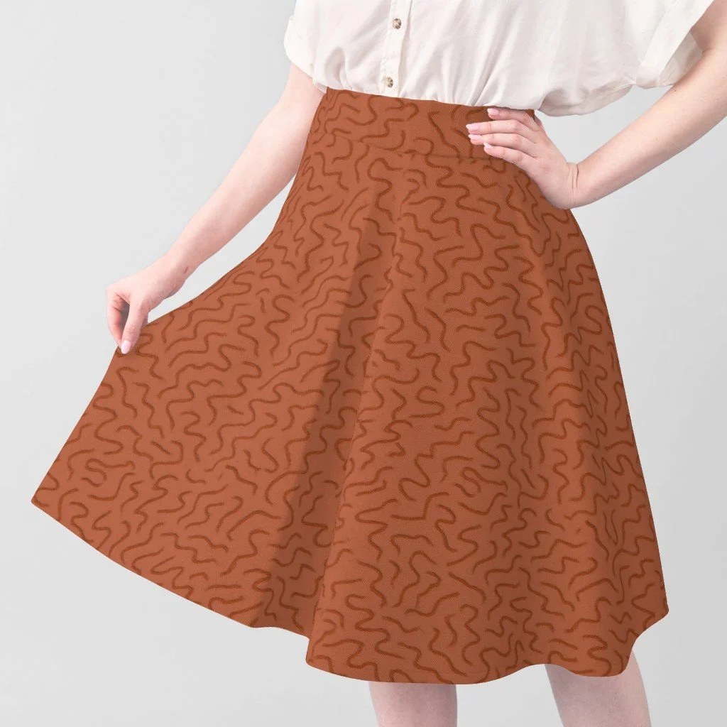 Tone-on-Tone Rust Texture Skirt.jpeg