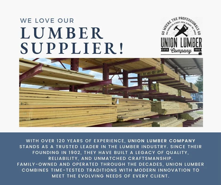 ✨ Building dreams starts with the best materials! A huge thank you to Union Lumber Company for supplying us with the quality lumber that helps turn our new subdivision into a place families can truly call home. 🏡🔨

 #QualityCraftsmanship #BuildingC