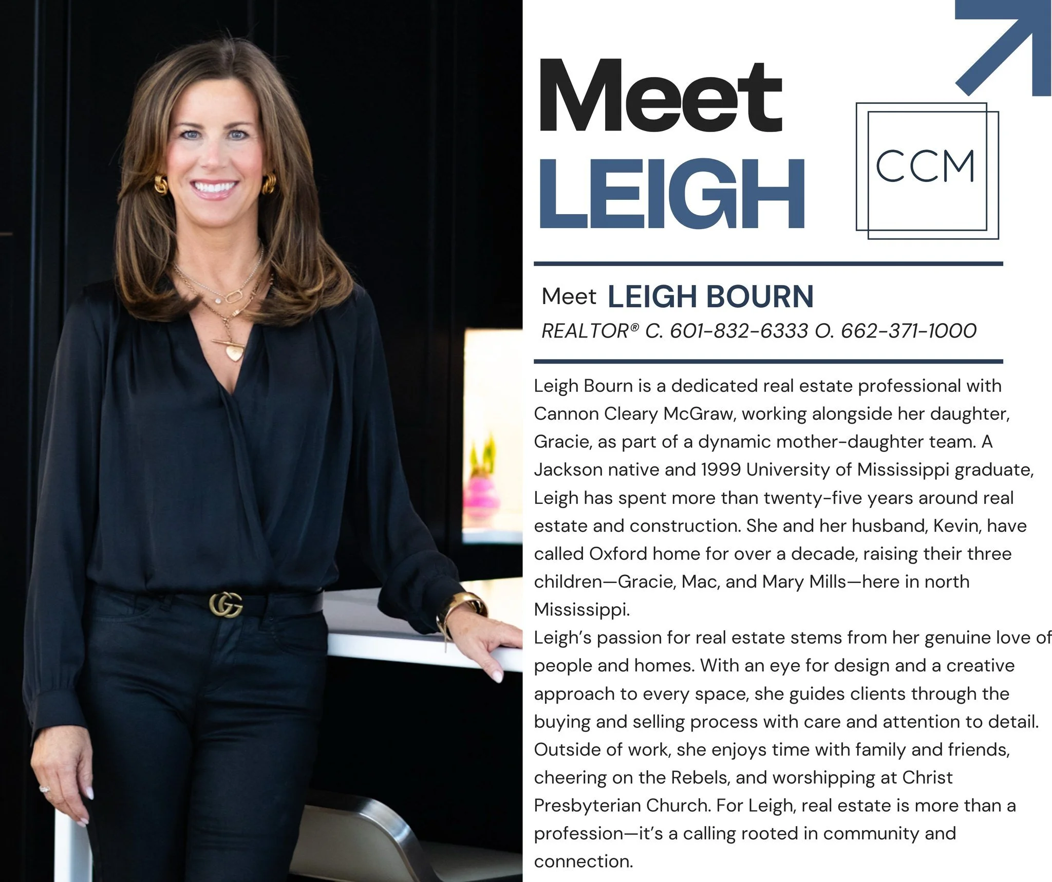 ✨ Meet Leigh Bourn ✨

A trusted real estate professional with deep Oxford roots, Leigh brings experience, heart, and an eye for design to every client she serves. We&rsquo;re proud to have Leigh as part of the Double Gate community and grateful for t