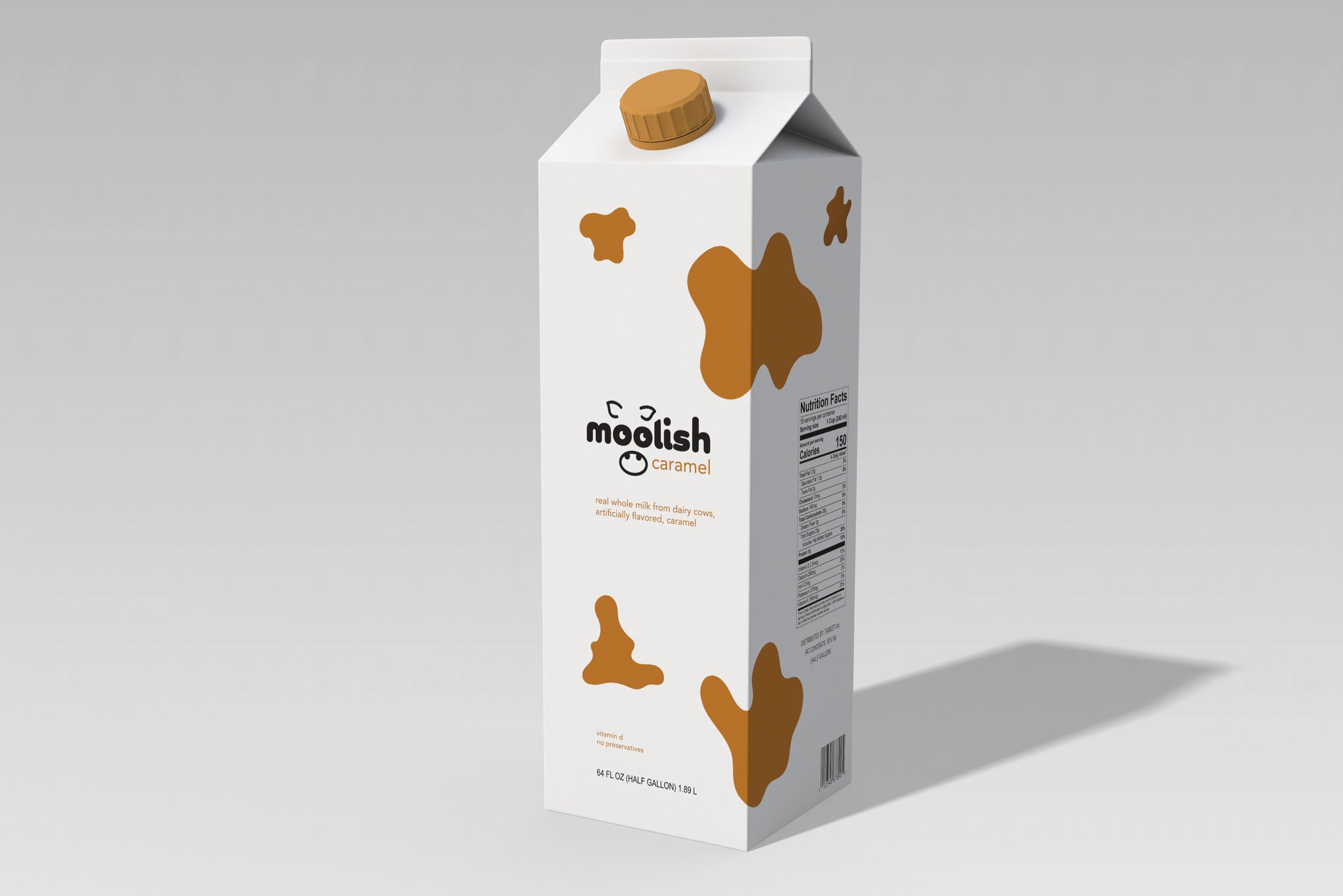 The mockup of the Caramel Milk.