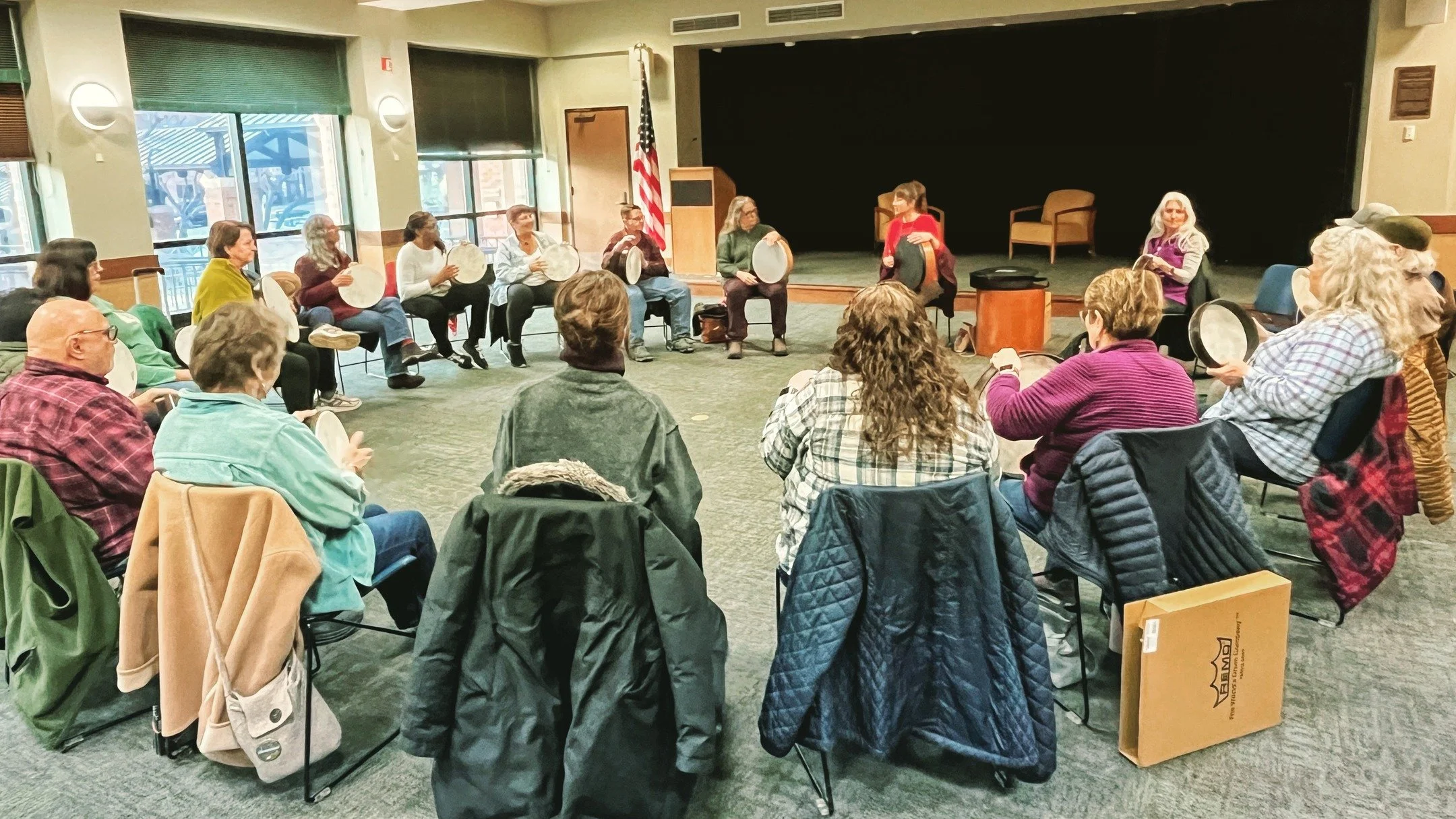 HI! After a 10 month break from IG I am reconnecting to continue adding positive musical news to your feeds ❤️

This week marked the 'firsts' for my EarthBeat offerings of 2026: Frame Drumming for the Absolute Beginner at the @saratogaspringslibrary 