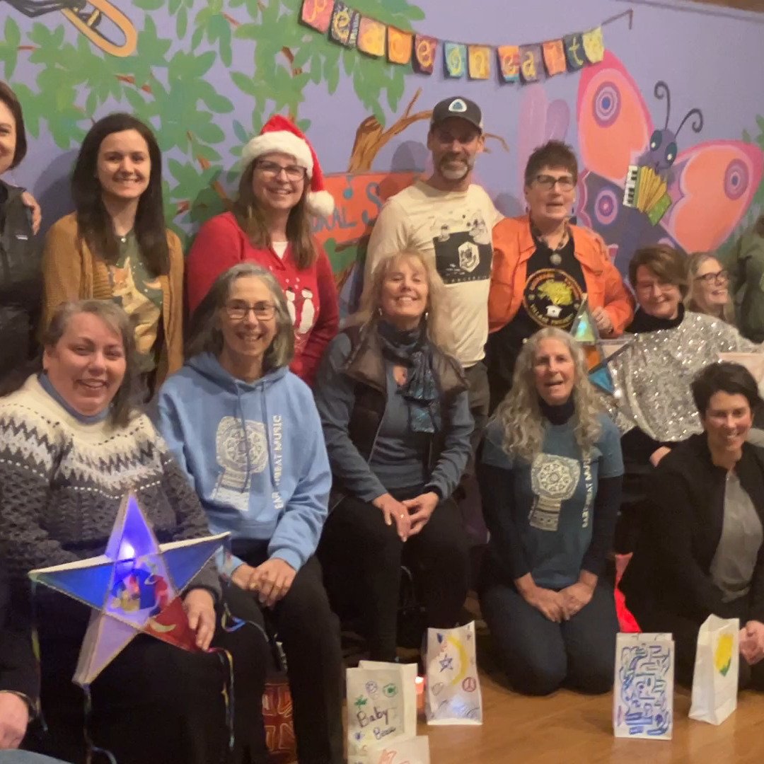 This is how we expressed our gratitude and final farewell to 90 Broad Street in Schuylerville NY on the Winter Solstice (12.21.25). Frame drums, bougarabous and song, with homemade star lights and a "soaring" Mama Africa lantern made by @fl