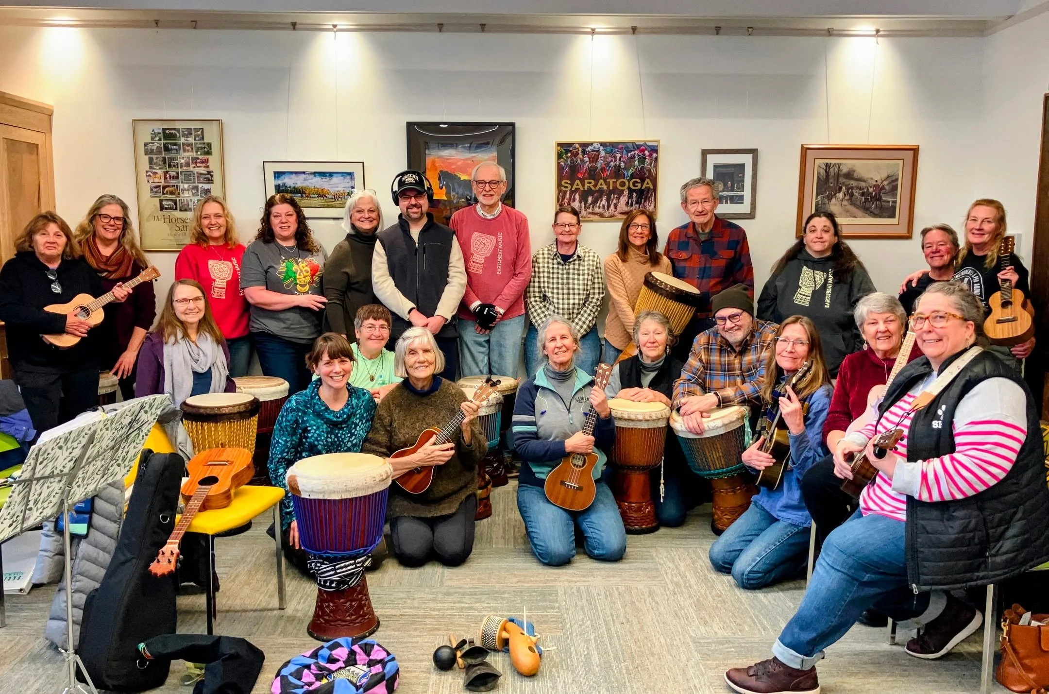 I am grateful for all of the students who signed up for my Resilient Strummers and Resilient Drummers programs this Winter! About half of the total participants were able to meet up for a final celebration today after 6 weeks of online learning - cer