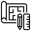Icon für individuelle Raumplanung und Innenarchitektur.