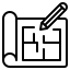 Icon für die Planung und Entwicklung individueller Raumkonzepte.