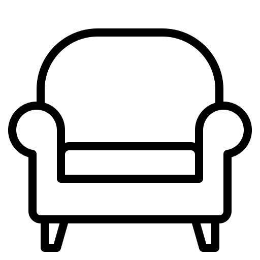 Icon eines Sessels für den Einrichtungsstil