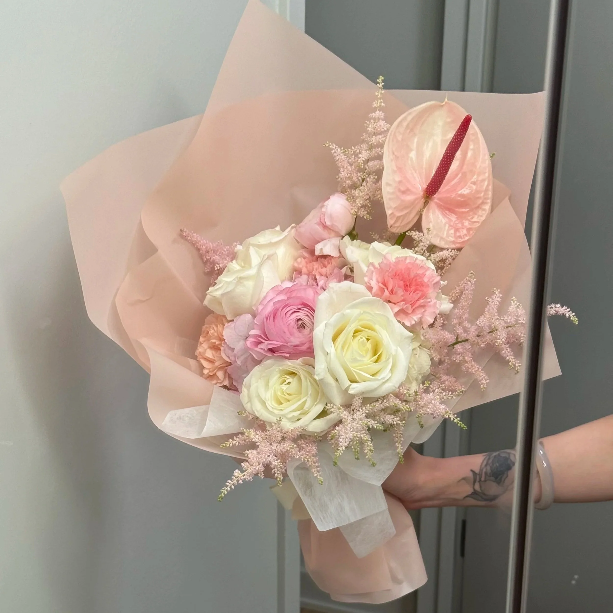 Soft Beginning
Gentle pinks and creams for new chapters, shy smiles, and quietly blooming love.