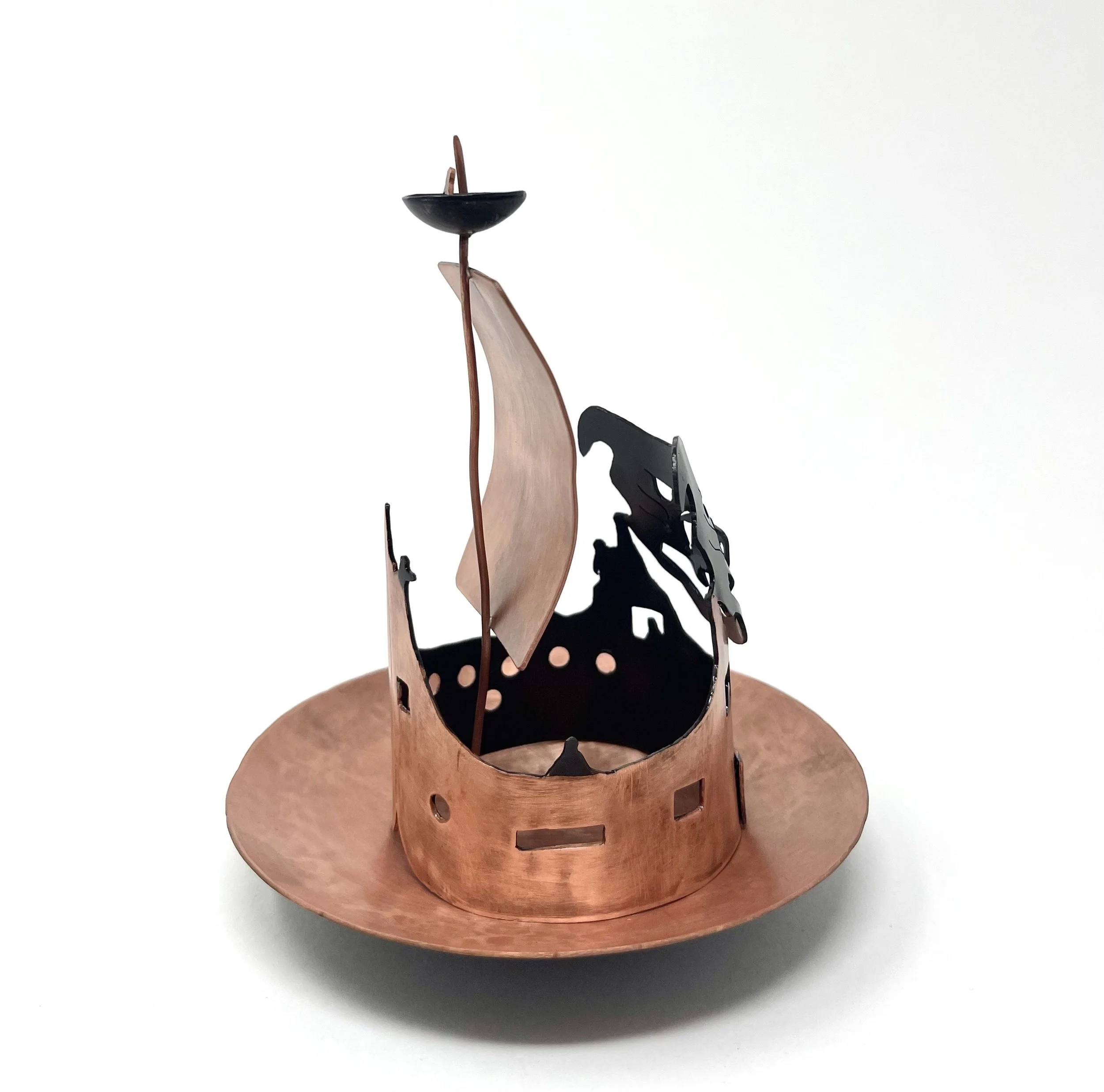 Copper Luminaria "ARGO II"- Side View