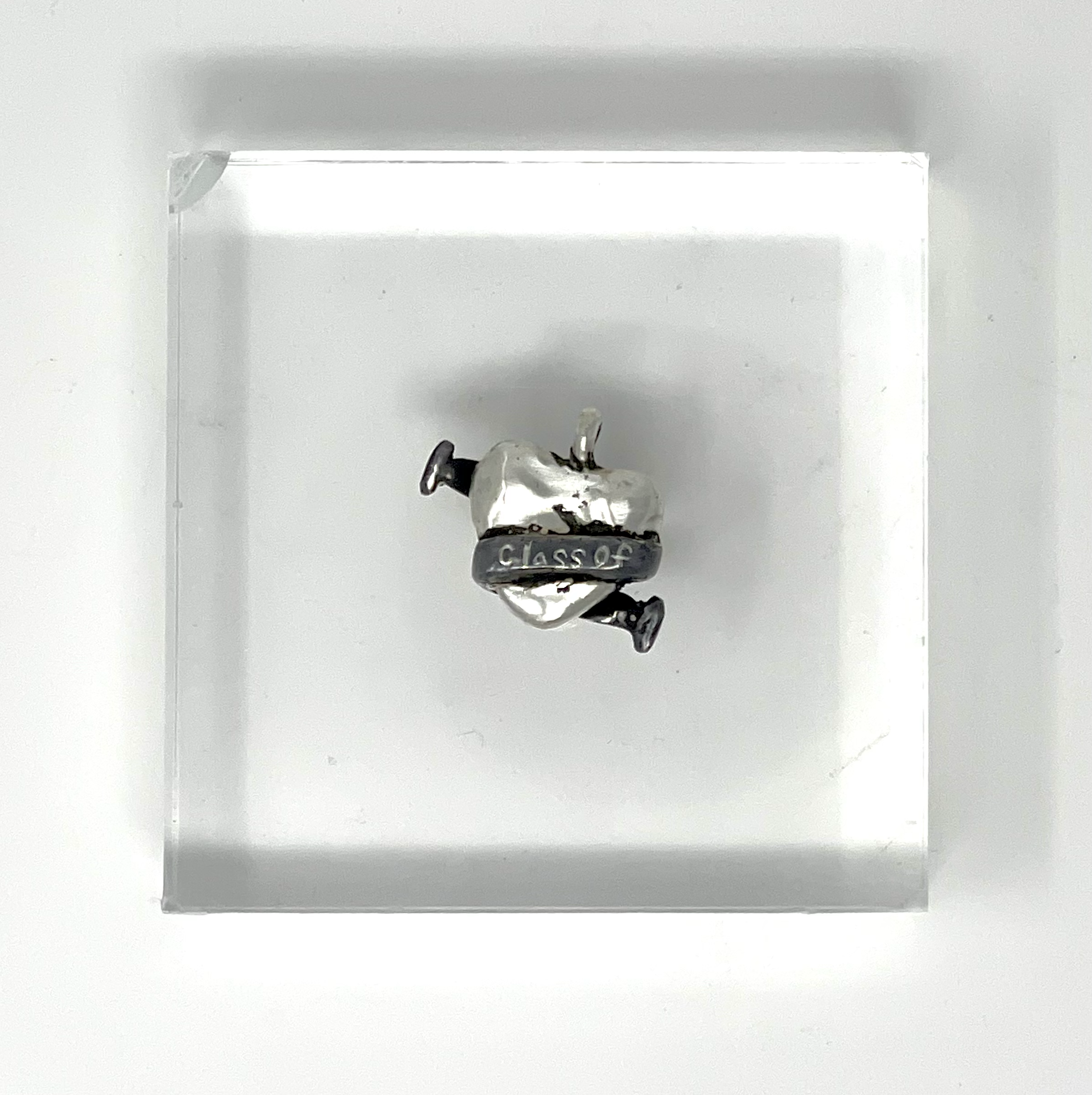 Casted Silver Heart Charm- Back