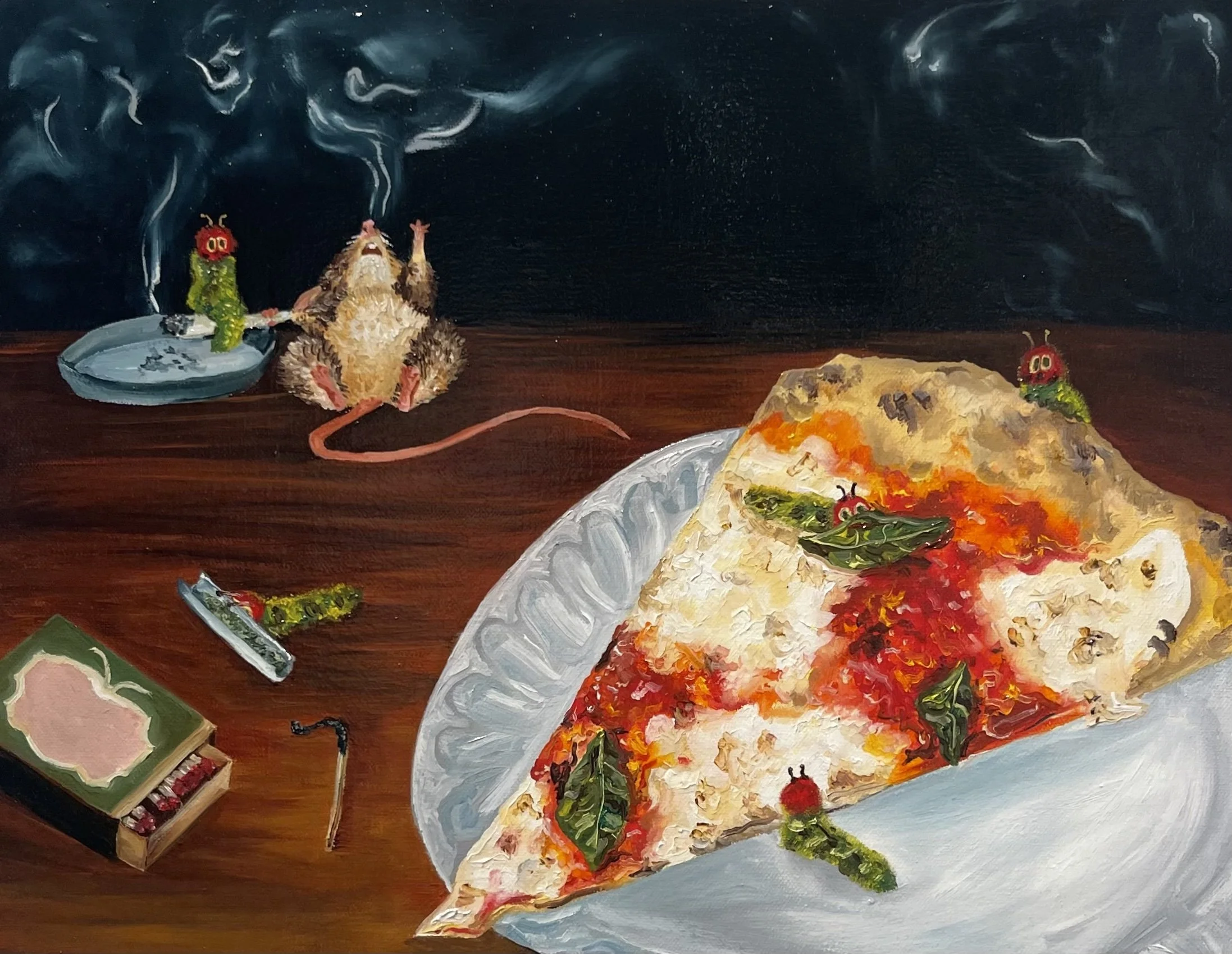 "Eat Your Greens"- Oil on canvas- Sold