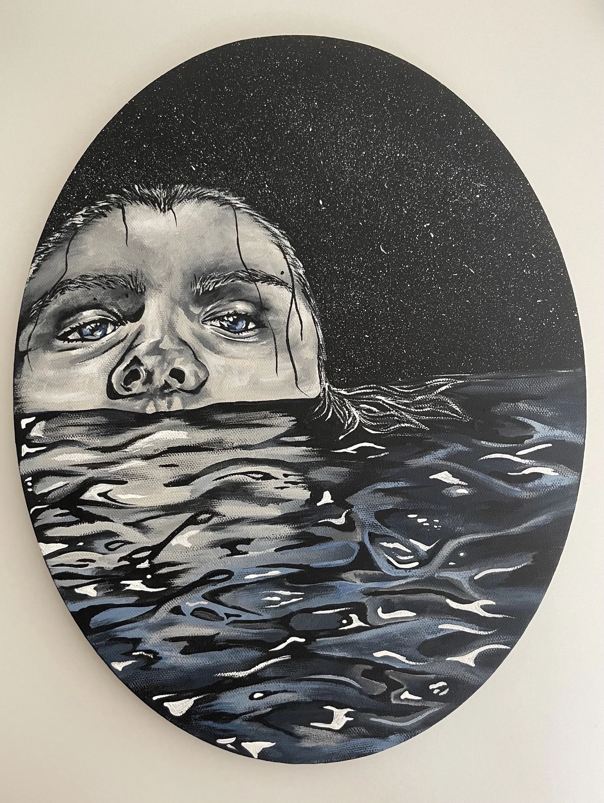 "My Anxiety Looking Back at Me"- Acrylic on canvas