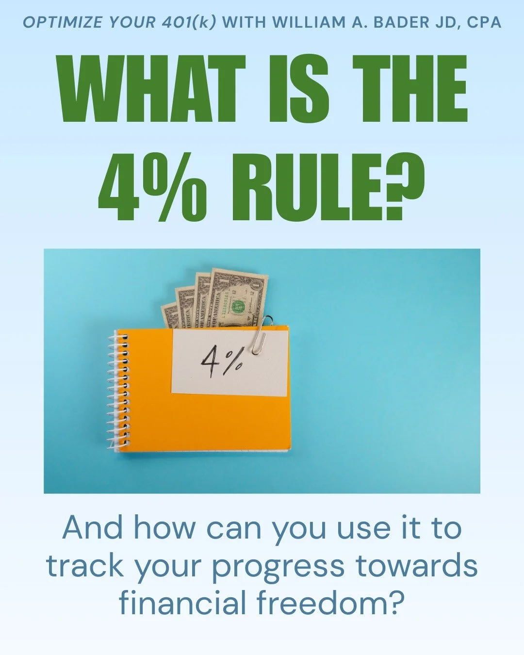 Ever wonder how much money you really need to retire?

The 4% Rule comes from a well-known study &nbsp;(often called the &ldquo;Trinity Study&rdquo;), which tested how long retirement savings could last under different conditions. It found that if yo