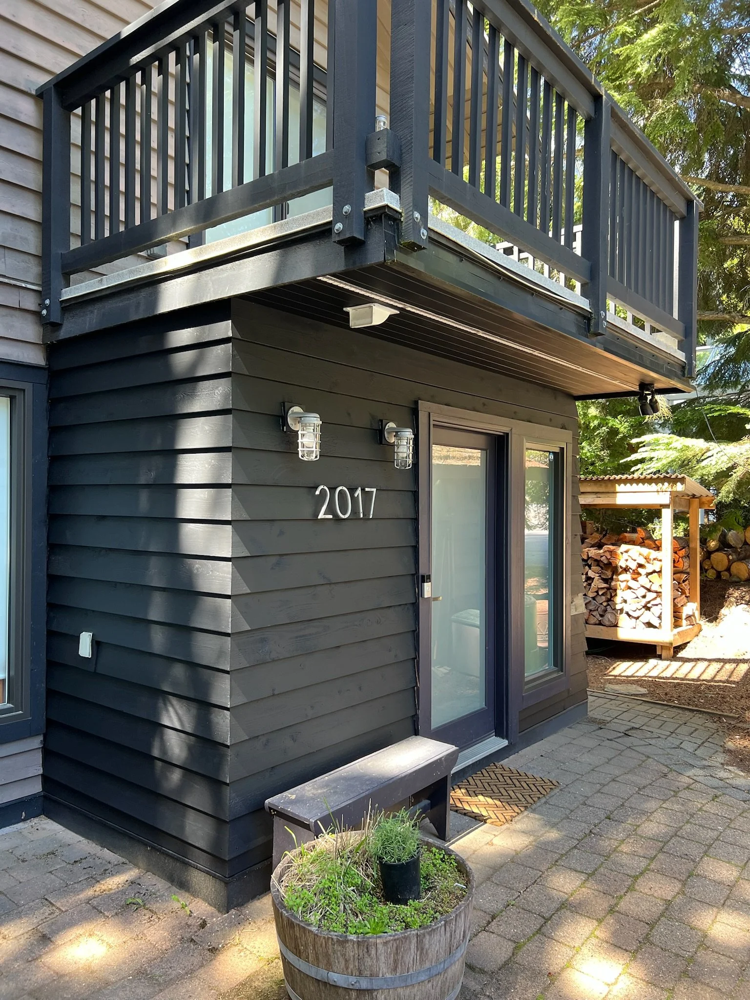 Whistler Home Exterior with fresh black paint