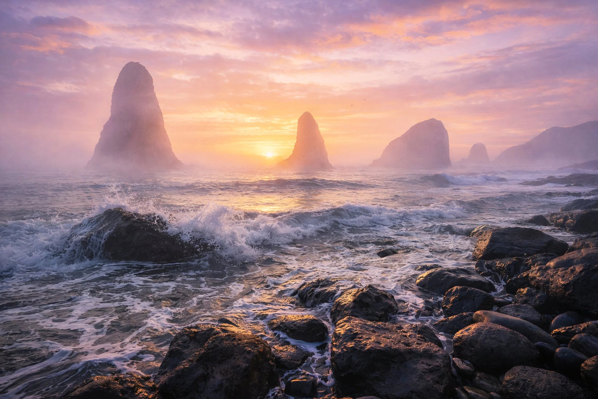 Where the Sea Stands Guard Beneath a Blushing Sky 300.jpg