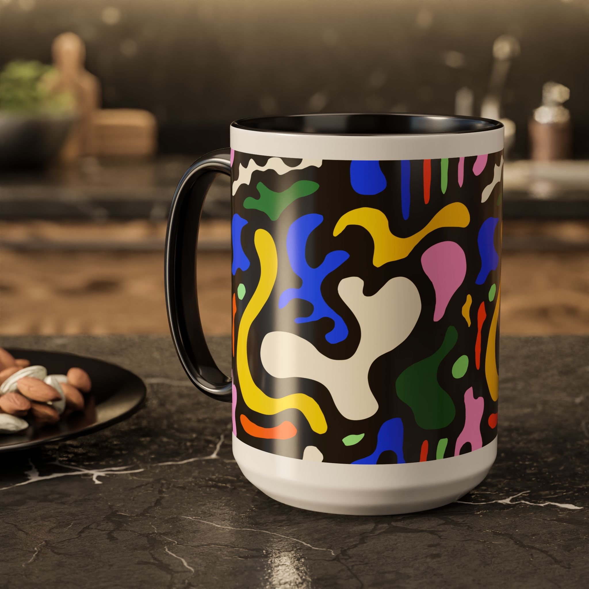 Abstract Colorful Pattern Mug (11oz & 15oz) — Vibrant Retro Art Coffee Cup