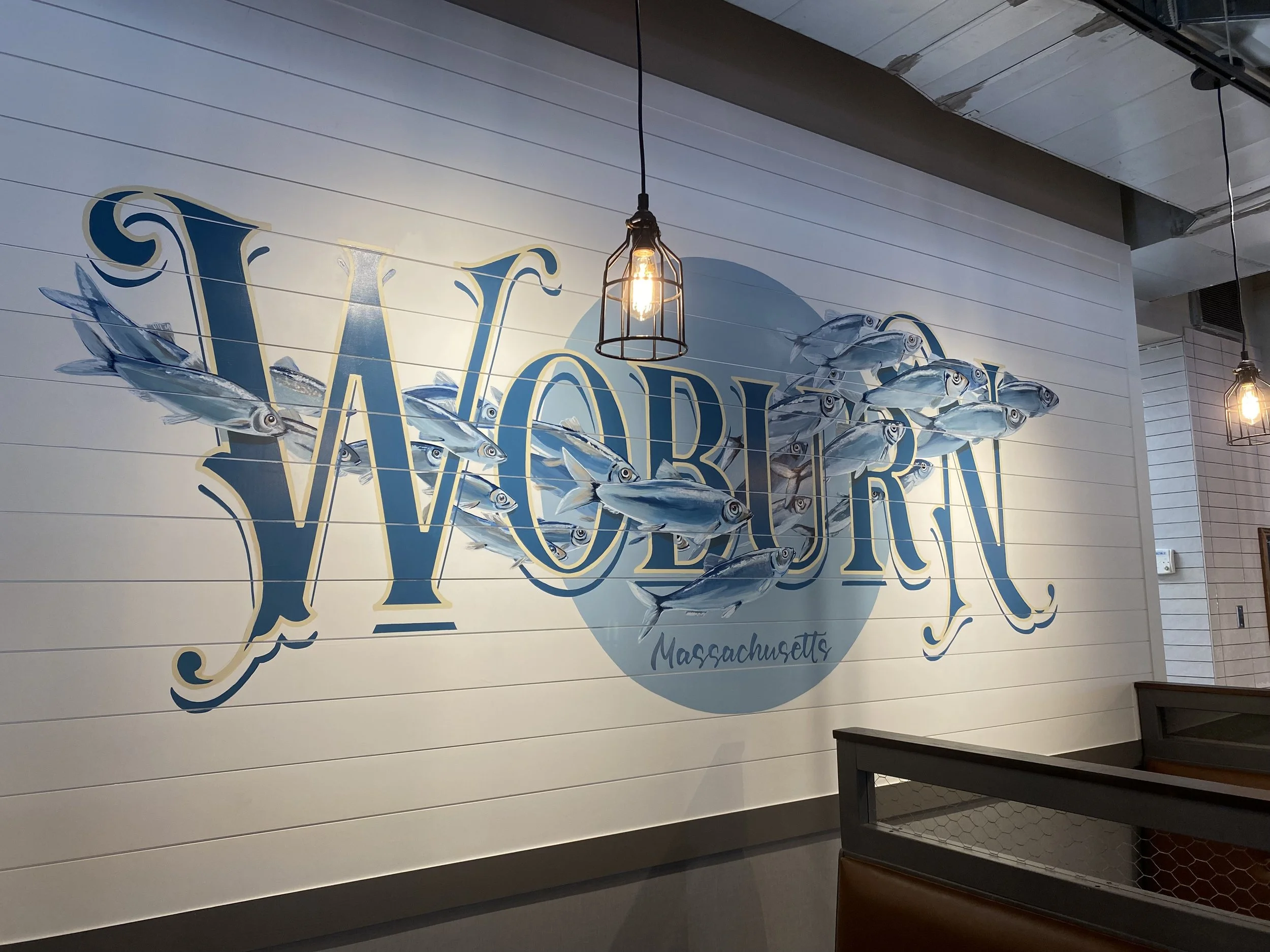 Woburn MA. Mural  Designed & painted by Sarah G. Sheppard 
