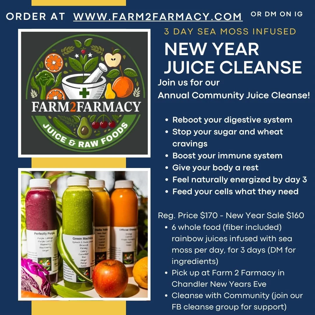 The winter solstice marks a powerful shift.
The sun begins its return&mdash;and so does your energy 🌞

It&rsquo;s time for our annual New Year cleanse!! 

We&rsquo;re offering our 3-Day Sea Moss&ndash;Infused Whole Food Juice Cleanse for $160 as a w