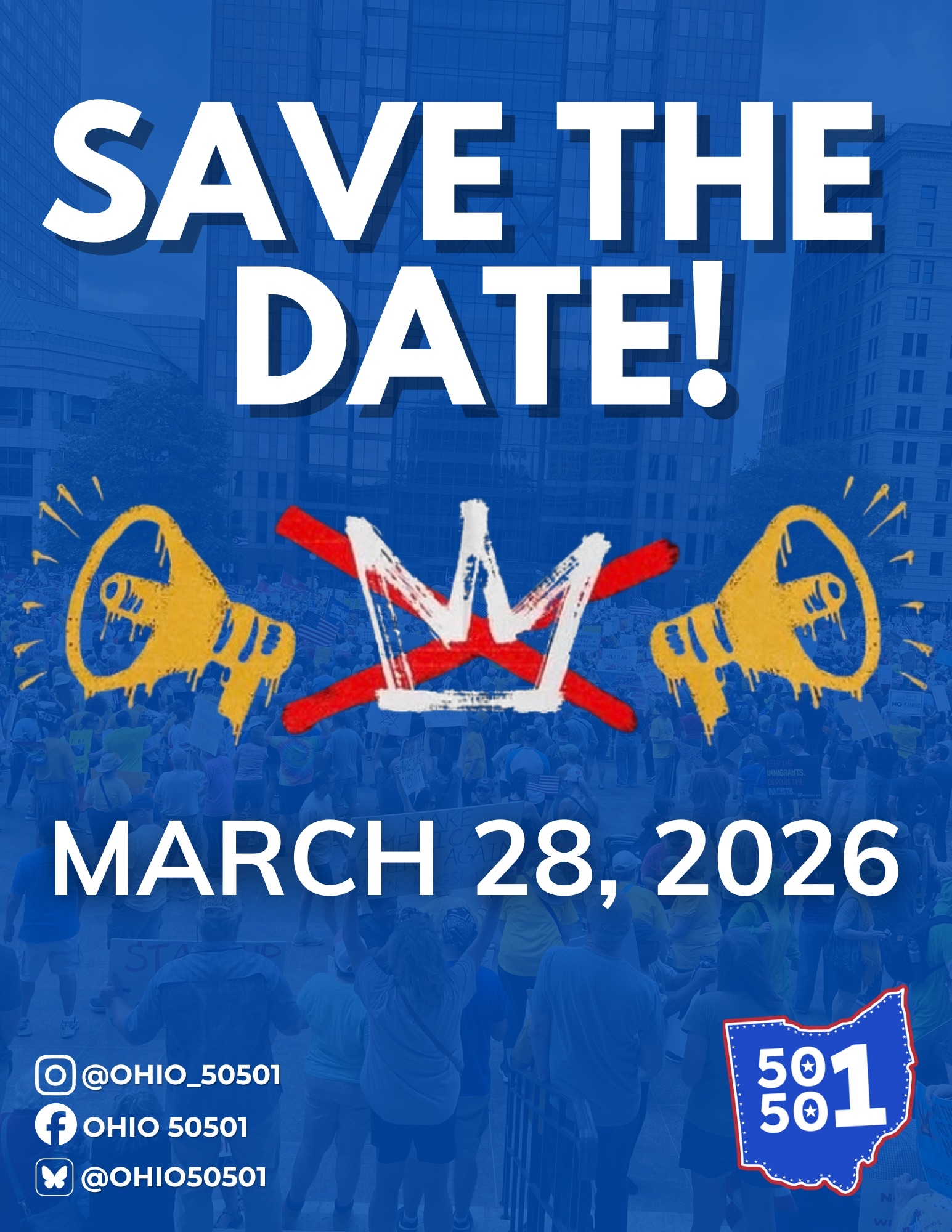Save the date! [No kings image] March 28, 2026 | 50501
