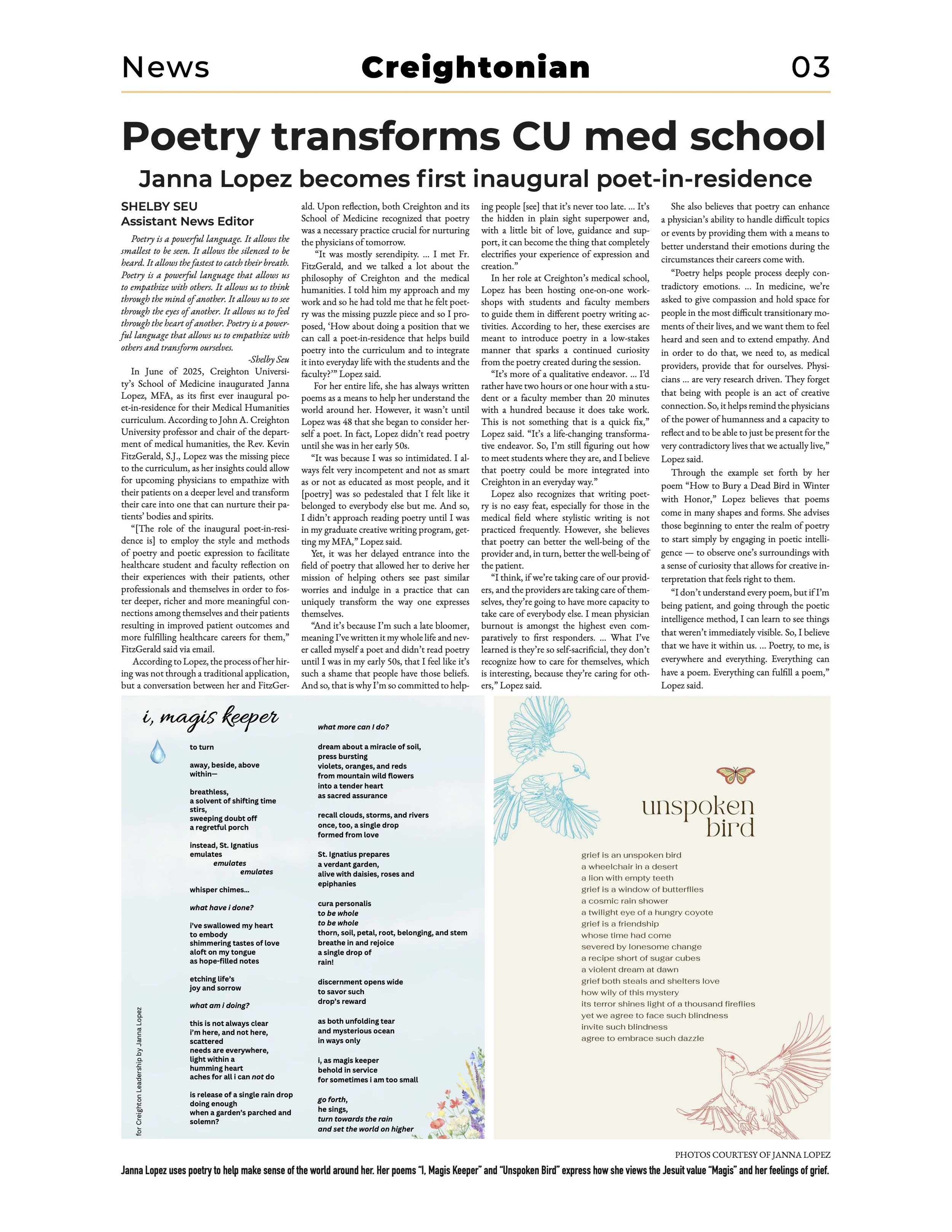 Poetry transforms CU med school