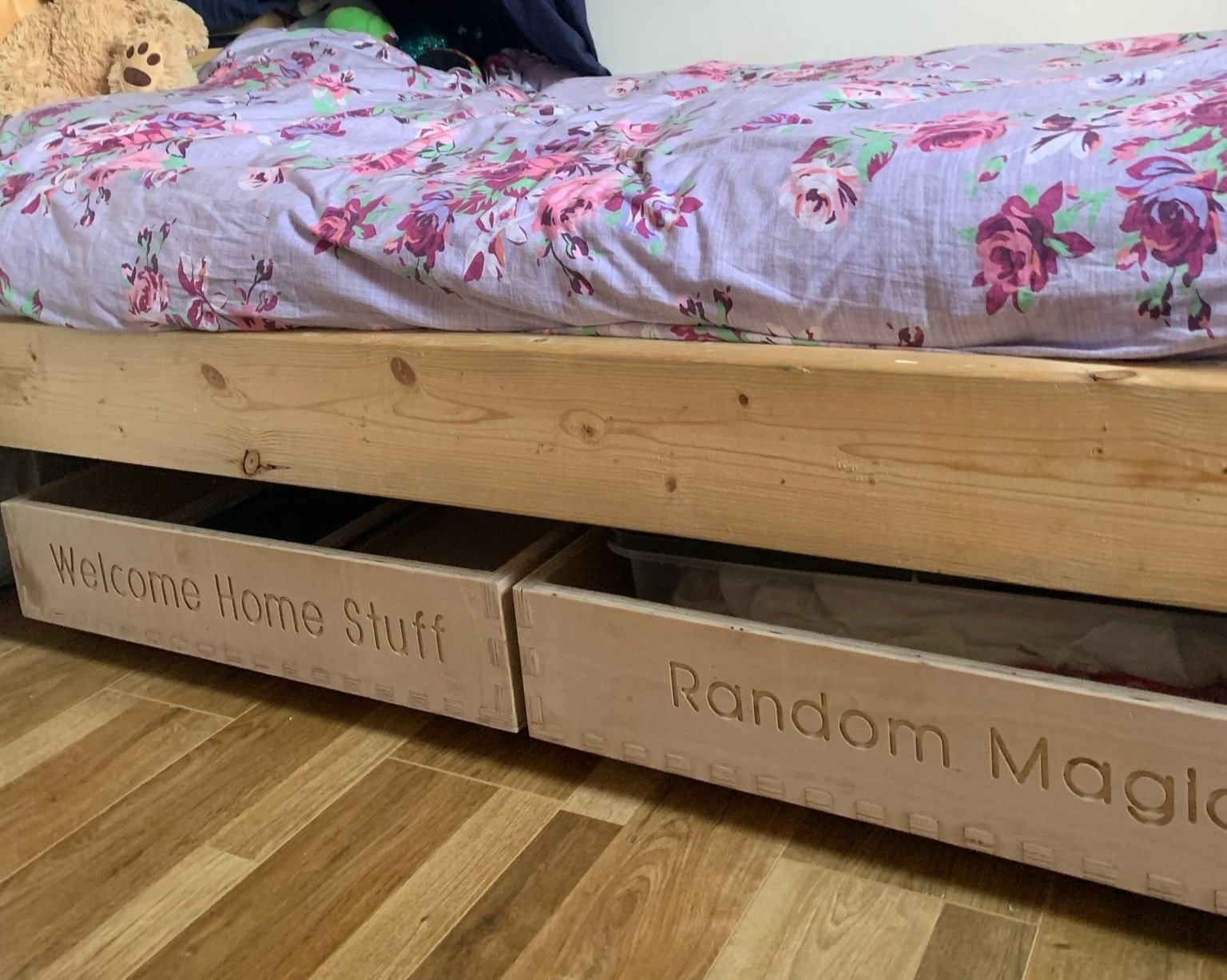 solid beech under drawer made to measure