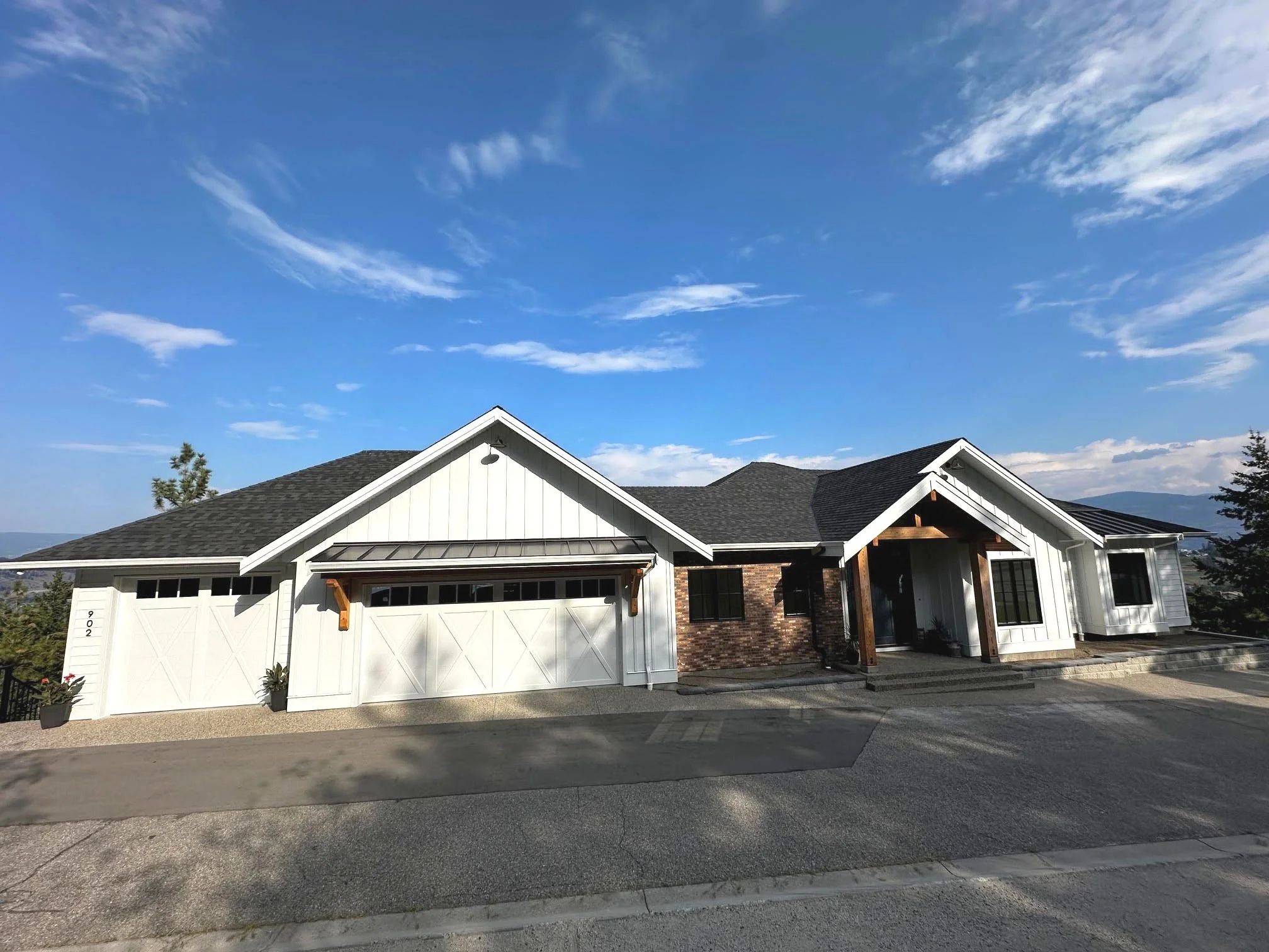 Exterior. Custom Home Build in Rose Valley, West Kelowna, BC by Pure Build Construction. 