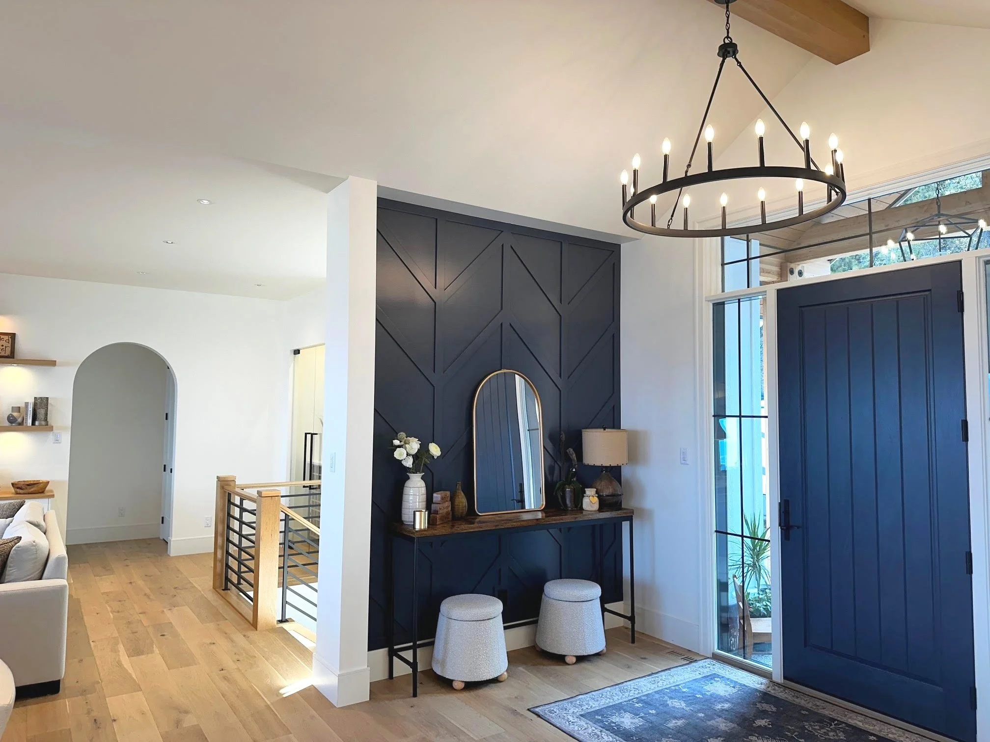 Entryway. Custom Home Build in Rose Valley, West Kelowna, BC by Pure Build Construction. 