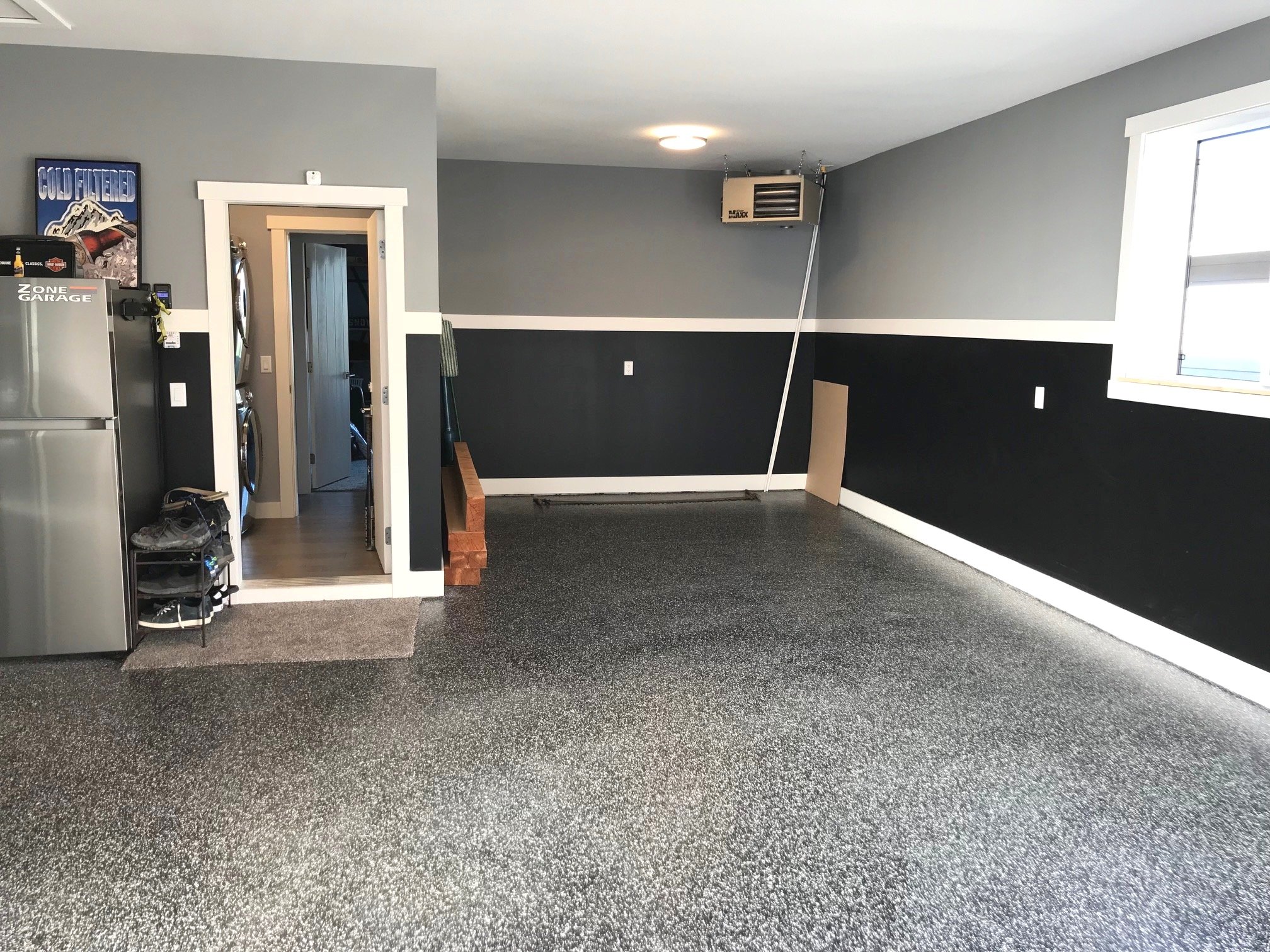 Garage. Custom Home Build on Upper Sundance Drive in West Kelowna, BC by Pure Build Construction.