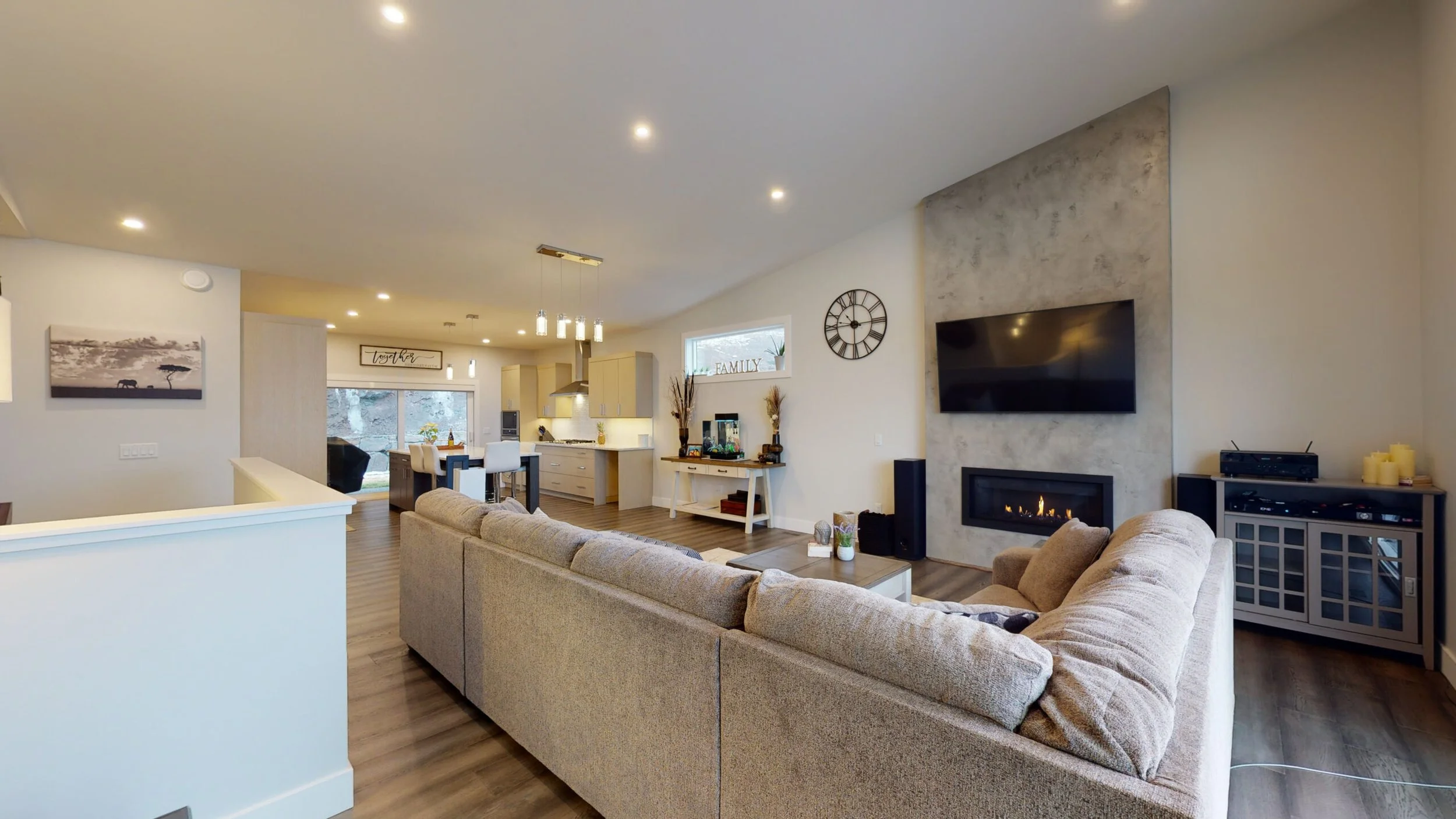 Living Room. Custom Home Build in Tallus Ridge, Crown Crest Drive, West Kelowna by Pure Build Construction. 
