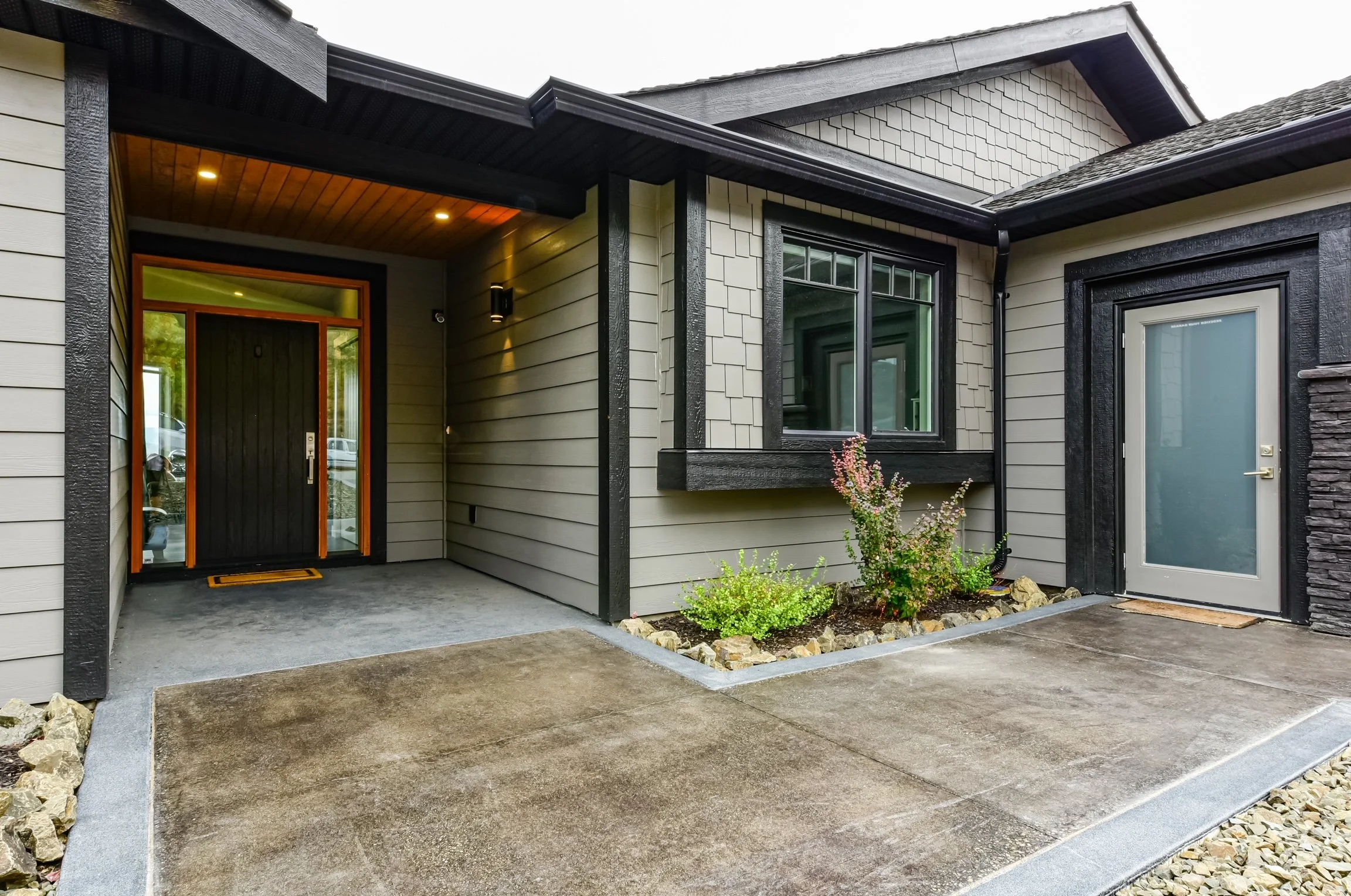 Exterior. Custom Home Build on Upper Sundance Drive in West Kelowna, BC by Pure Build Construction.
