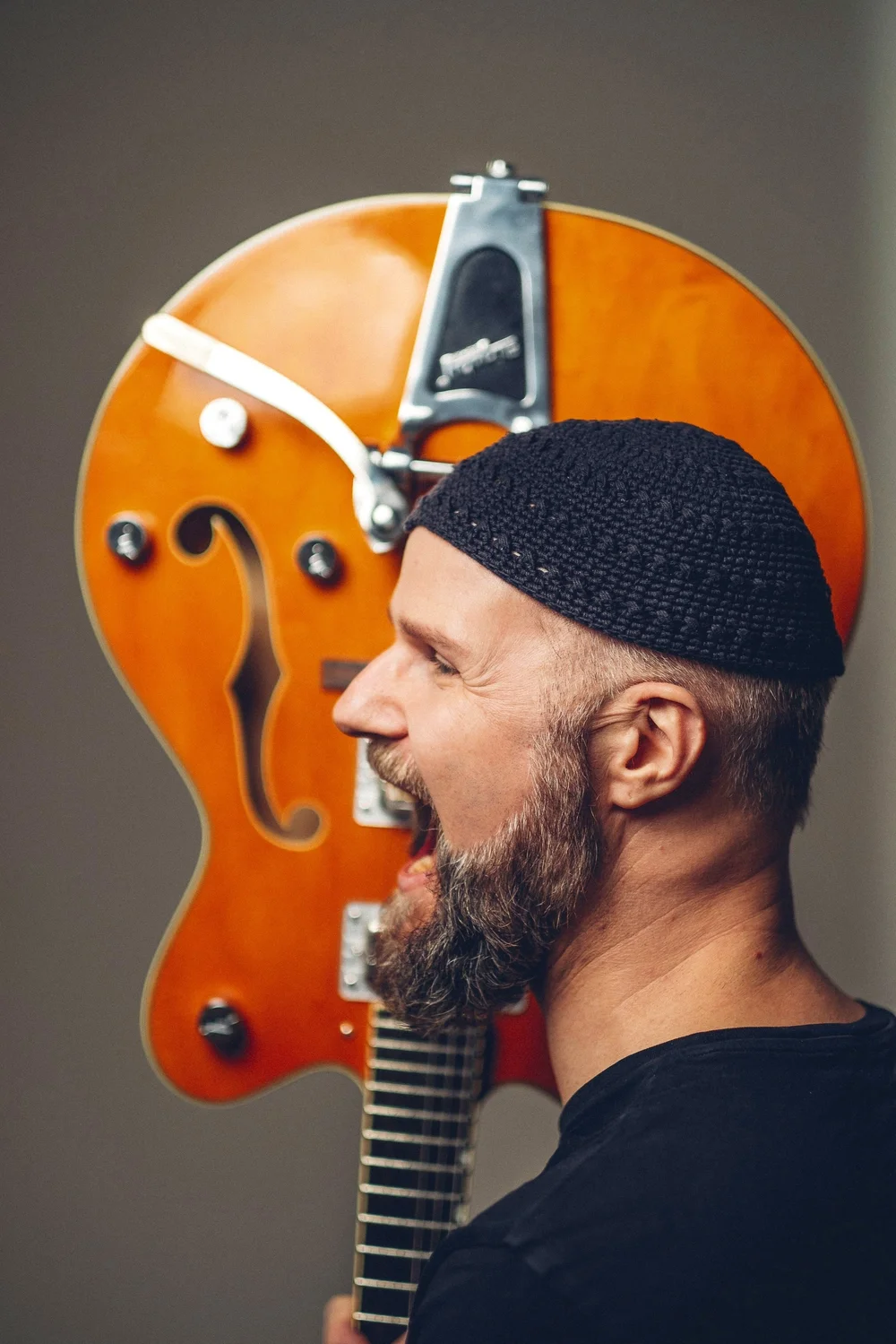 Christian Heidenbauer with his guitar