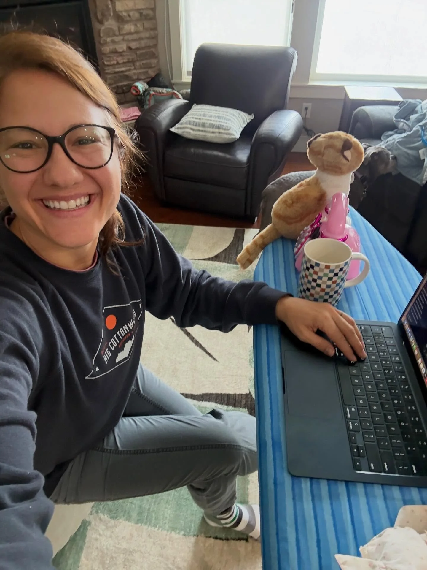 Today, I answered DCC emails, while working the front desk of a very exclusive hotel&hellip;for my five and three year old.

The desk was an ironing board they set up.

The phone was Minnie Mouse.

The room assignments were sticky notes. (Inspired by