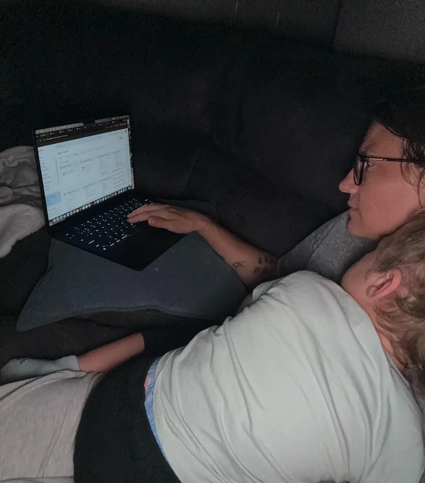 I had plans to get a lot of work done this weekend.

And then my kids got sick.

Most of the day, my son just wanted to be held. Or touching me. Or leaning on me. My daughter, who was also sick, upset because she wanted me to hold her too. 

So I hel