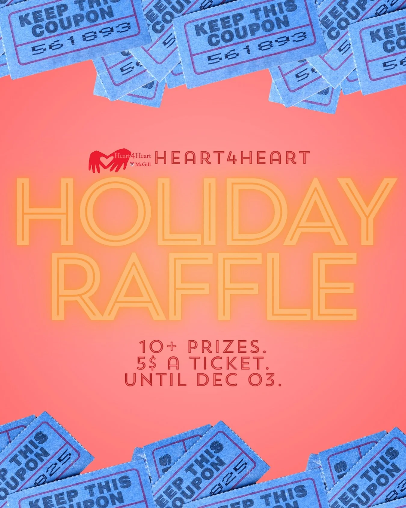 Holiday Raffle is here with OVER 10 prizes to be won! Be sure to get your tickets to have chance to win one of our amazing prizes 🤭🤭🤭

All proceeds will be going to CHD 🫀

📍Zeffy (link in bio)
🗓️ Until December 3rd 
💲 5$ per ticket