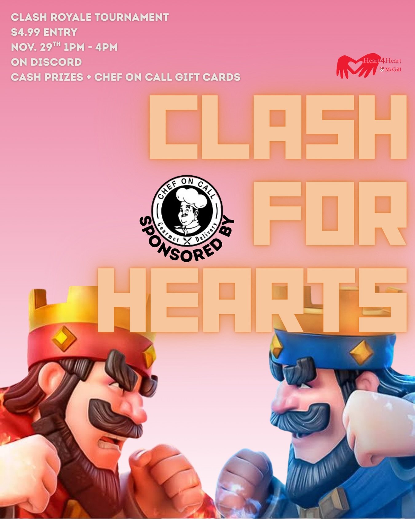 Join us for our FIRST EVER Clash of Clans tournament sponsored by Chef on Call happening next Saturday, November 29th!! 

You can sign up with the link in our bio and get the chance to win a cash prize and Chef on call vouchers 😋😋😋 Bw sure to down
