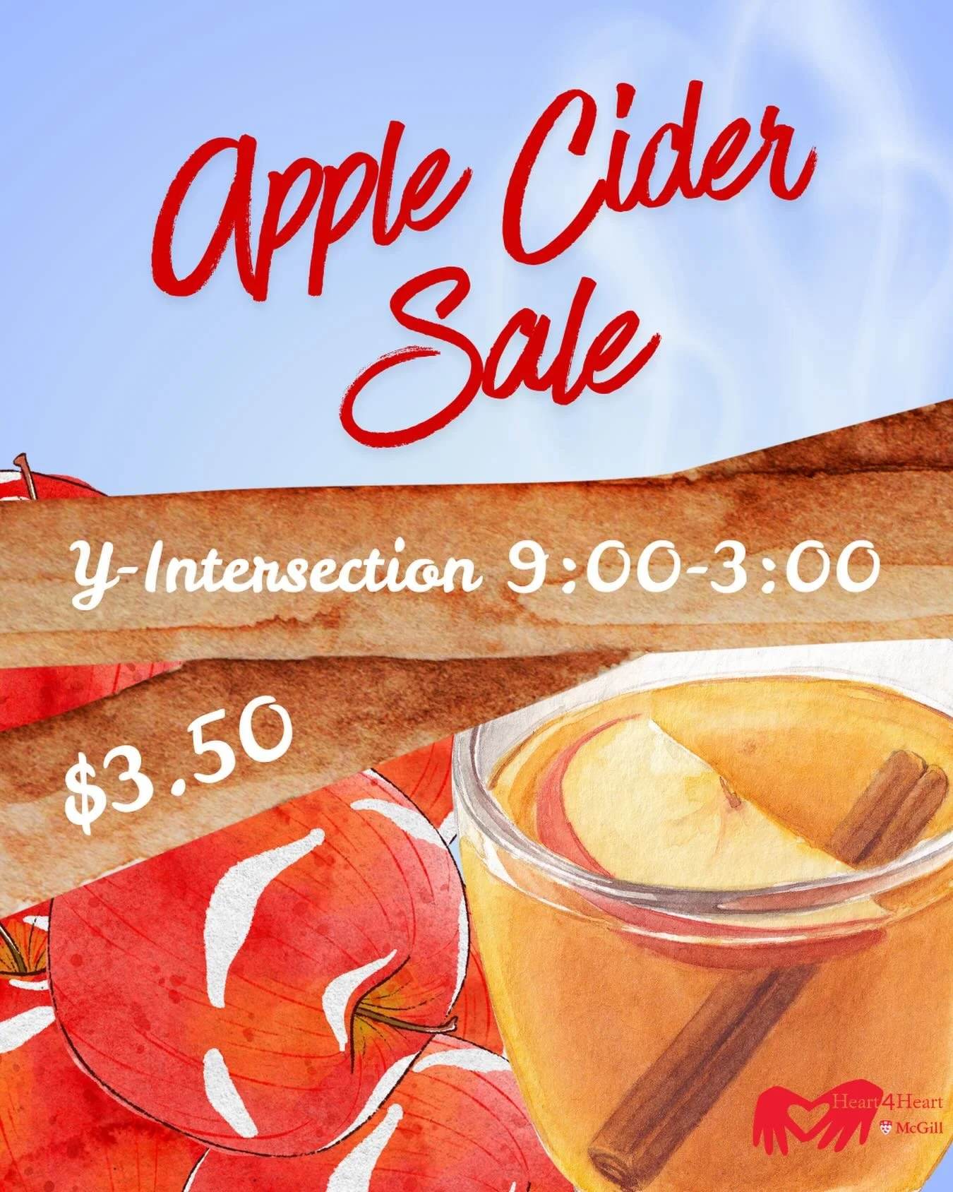 Meet us at the Y for a delicious cup of apple cider! 🍎🍎