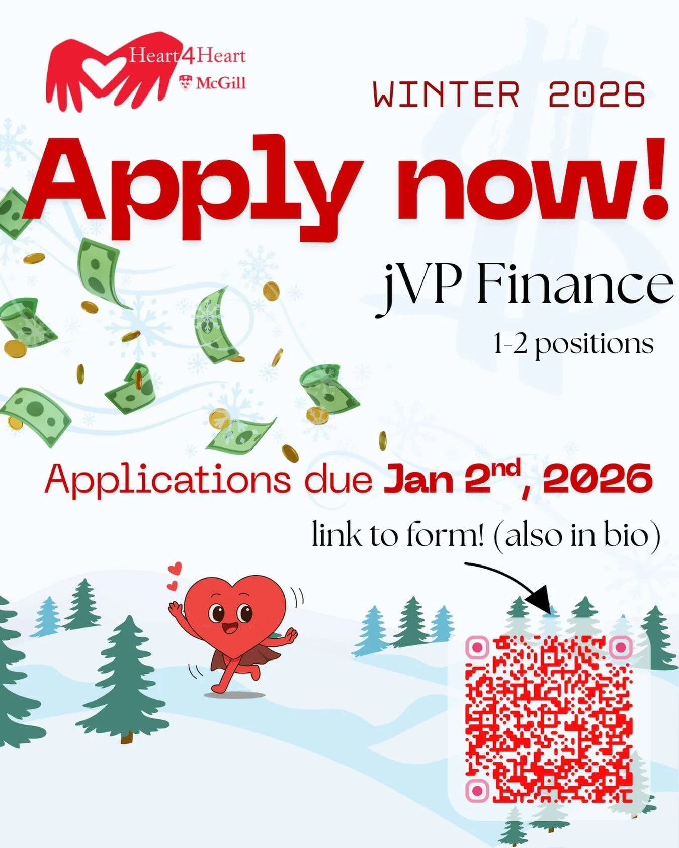 Applications are now open for jVP Finance! Apply through the link in the QR code or in bio. 

Applications due: Jan 2nd @11:59pm