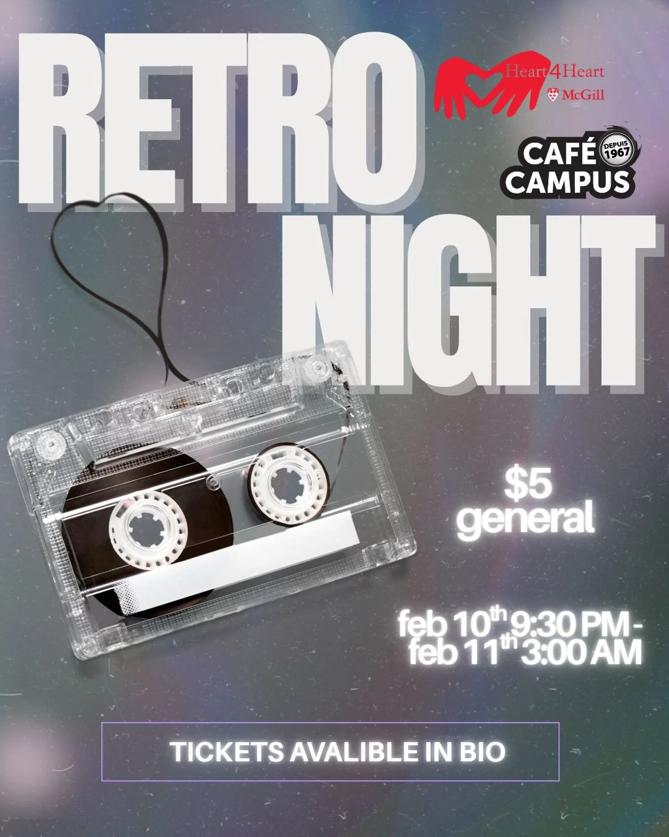 WHOS READY TO PARTYY! Get your Caf&eacute; Campus Retro Tuesday ticket at the link in our bio to support Heart4Heart.