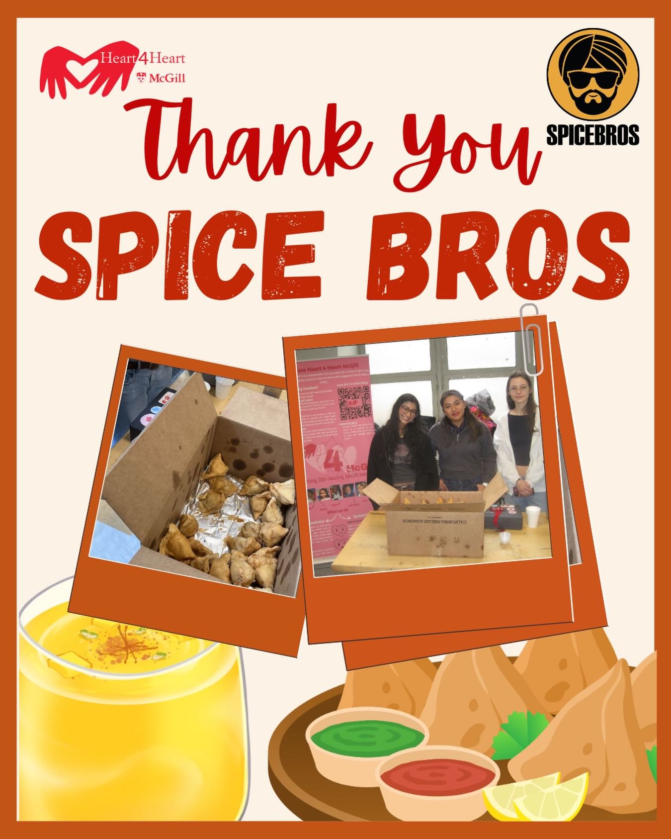 Thank you @spicebros for sponsoring our samosa sale! All profits from the sale go directly to funding surgeries for the children we sponsor. We appreciate SpiceBros helping to support such an important case and we are looking forward to future collab