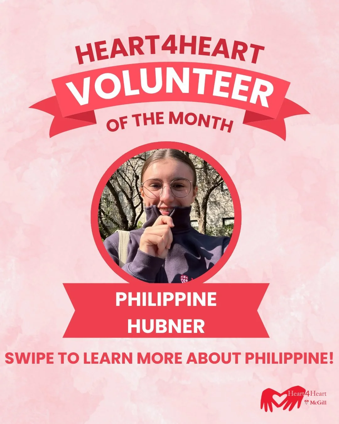 Congratulations to our February volunteer of the month, Philippine! If you would like a chance to contribute to an awesome cause and be named the next volunteer of the month, join the H4H volunteer WhatsApp group chat using the link in our linktree i
