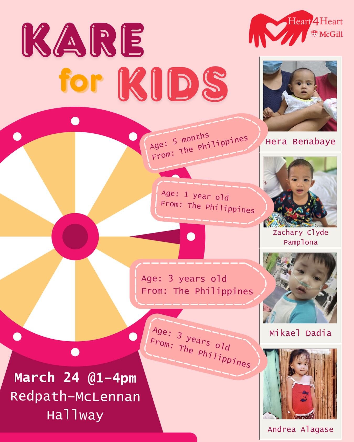 Find us in the hallway between McLennan and library from 1-4pm to learn about the amazing children we sponsor! Stop by to play some trivia and learn fun facts about our sponsees!