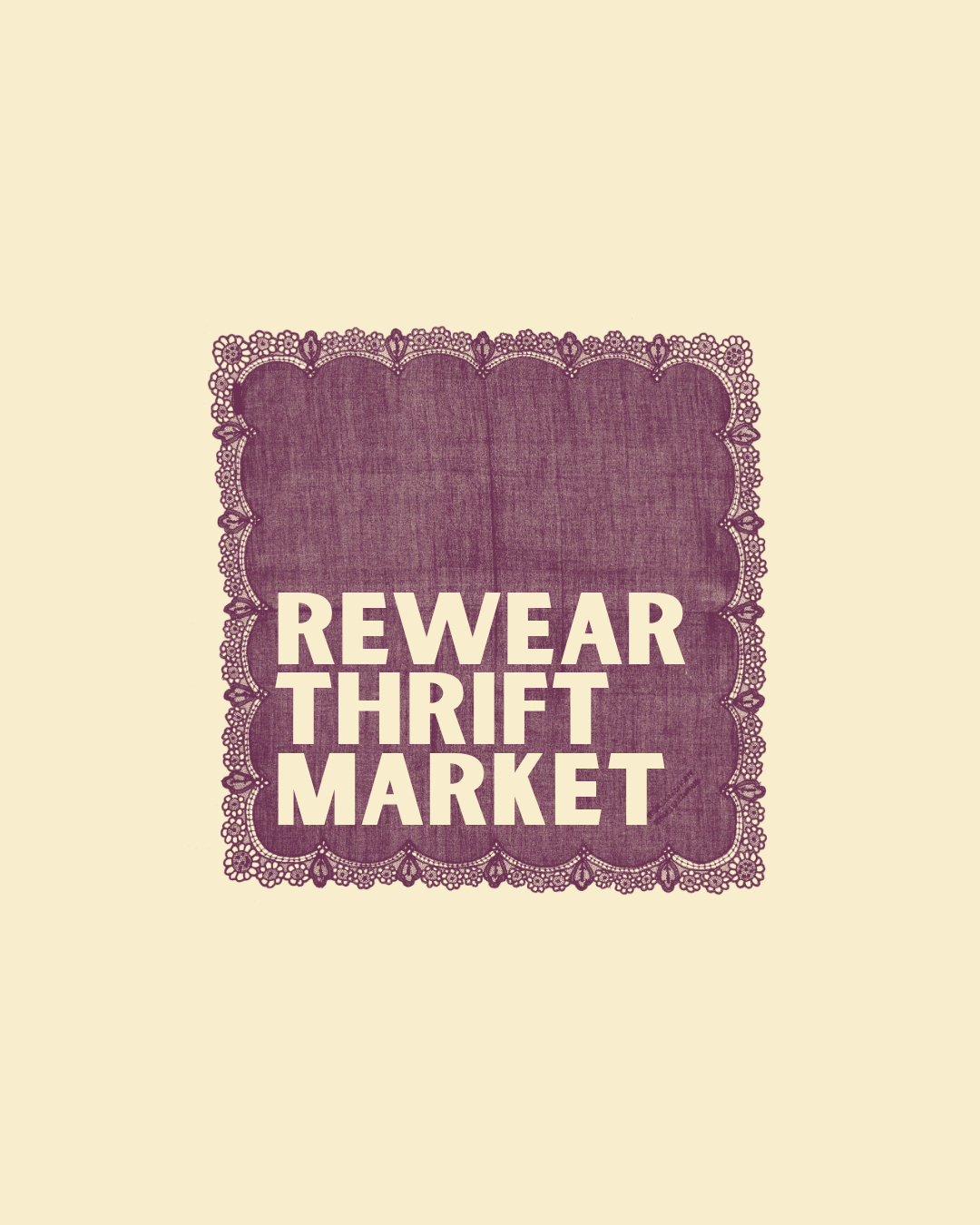 Rewear thrift market logo in yellow - for Port Kembla Precinct night shift