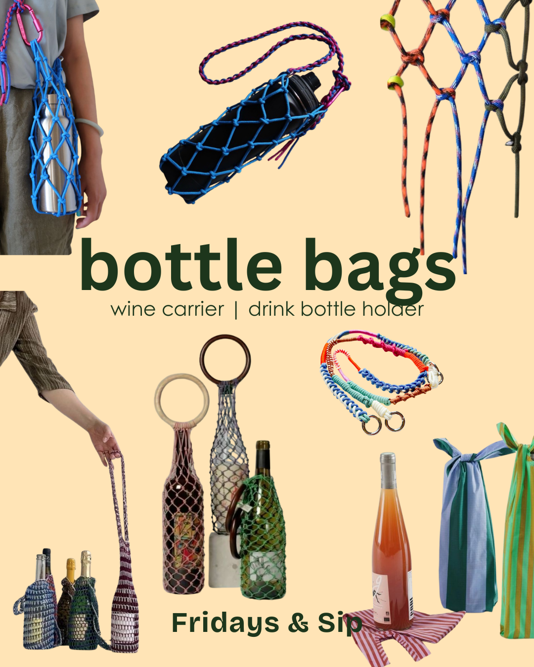 Bottle Bags | Fridays &amp; Sip