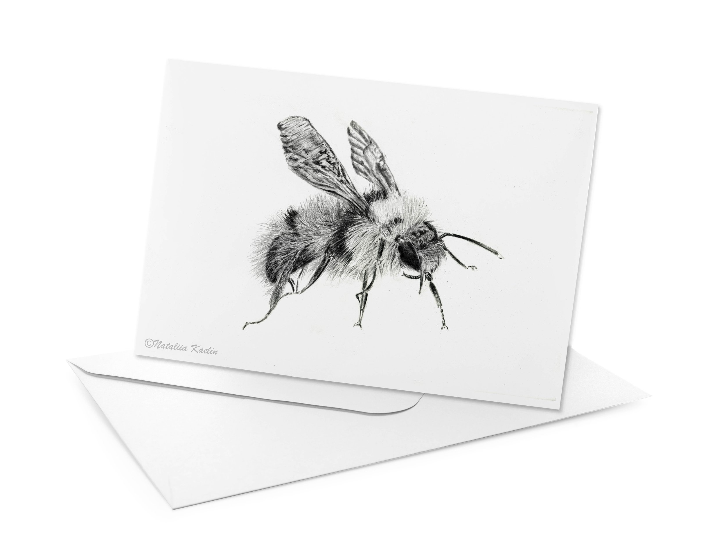 Bee - Watercolor Illustration - Greeting Card or Print